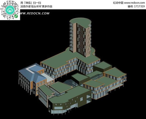 紅動網(wǎng)商業(yè)中心建筑群3D模型資源推薦 編號1717319免費(fèi)下載與設(shè)計(jì)應(yīng)用